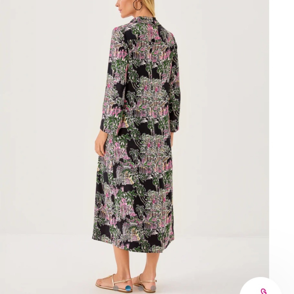 Lilly Pulitzer Simona Dress in Palm Beach Onyx Anniversary Toile - Picture 3 of 9